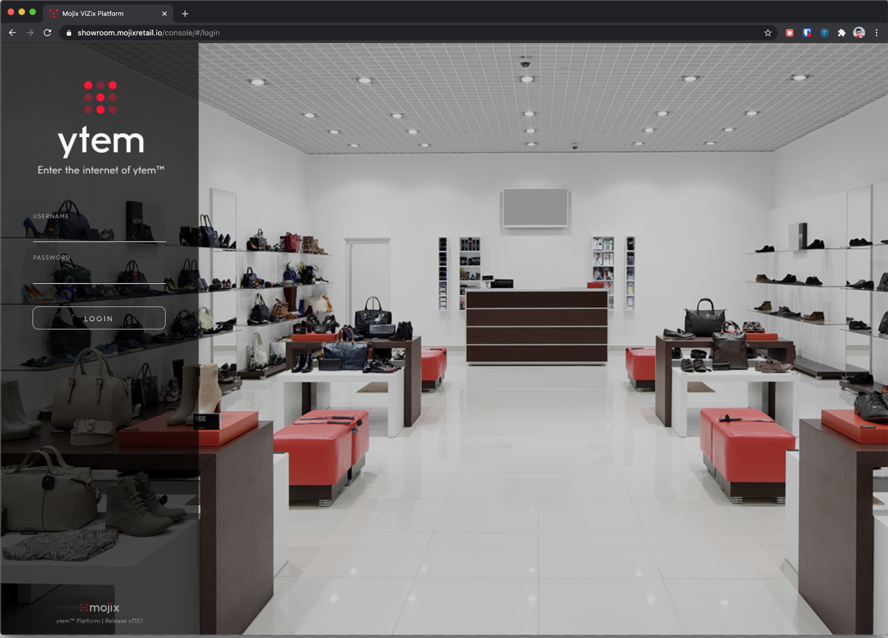 screenshot of Mojix ytem